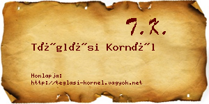 Téglási Kornél névjegykártya