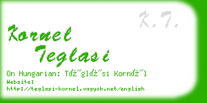 kornel teglasi business card